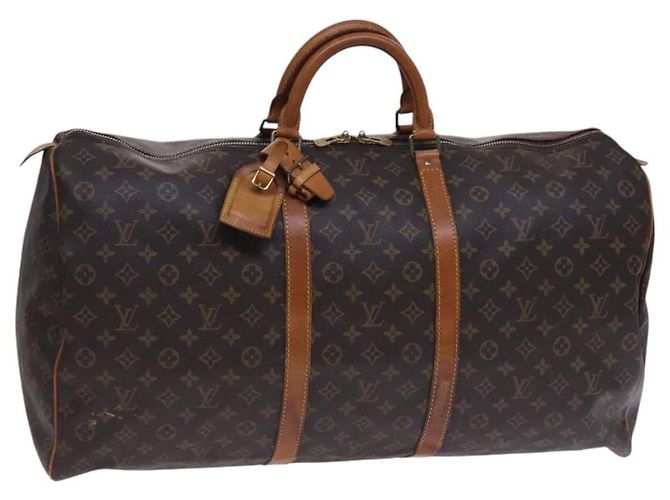 LOUIS VUITTON Monogram Keepall 60 Boston Tasche M41422 LV Auth EC404 Monogramm