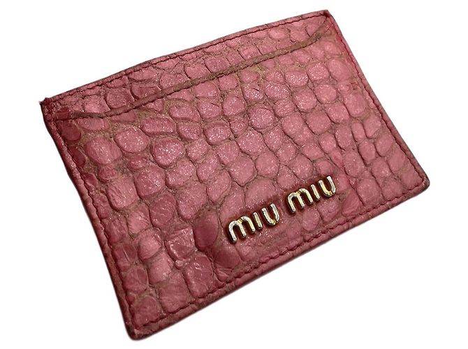 Bolsa de couro rosa Miu Miu