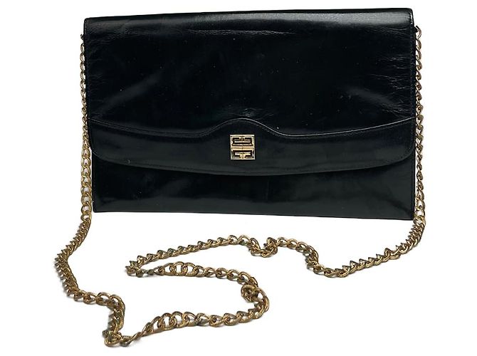 Sac en cuir noir Givenchy 4G vintage