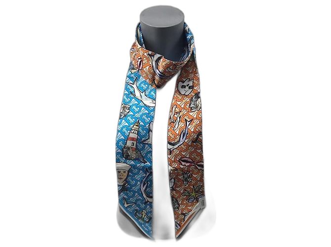 Sciarpa Burberry in seta multicolore 