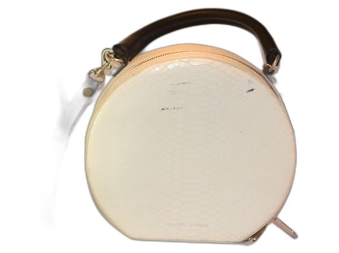 Rebecca Minkoff Handtasche aus Leder Python Print Schwarz Weiß