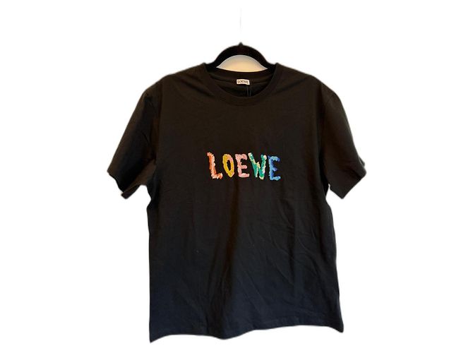 Camiseta Loewe preta de algodão Preto