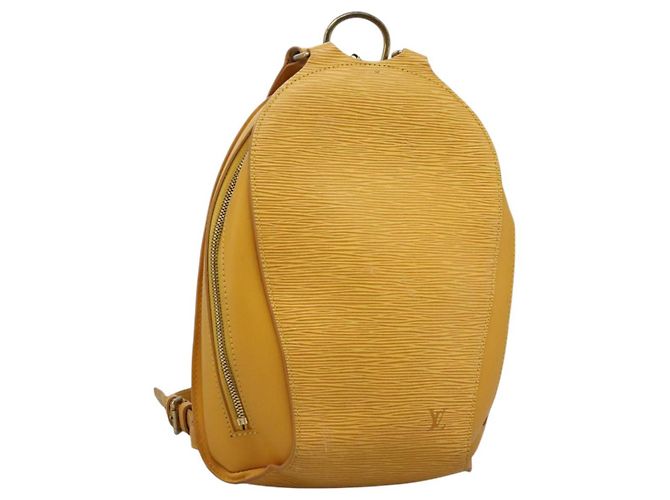 LOUIS VUITTON Epi Mabillon Mochila Amarilla M52239 LV Auth EC390 Amarillo
