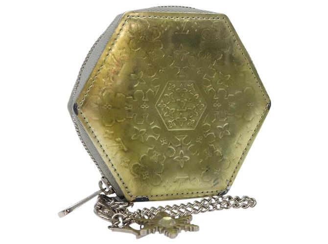 LOUIS VUITTON Vernis Monedero Flocon Monedero de Monedas Plata M58218 LV Auth EC425