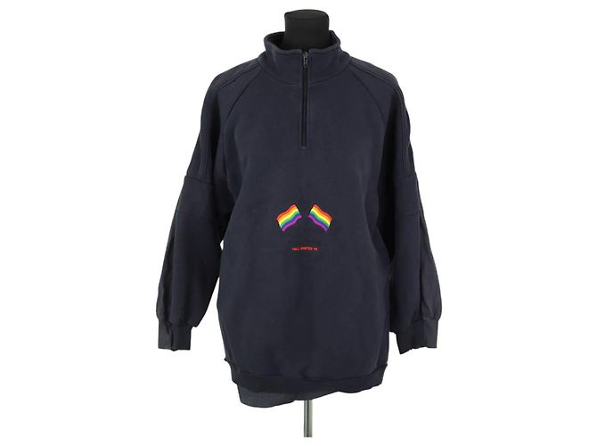 Balenciaga Schwarzer Baumwollpullover 