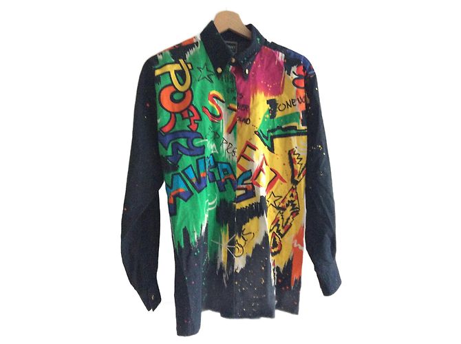 Camicia multicolore graffiti Versace jeans couture
