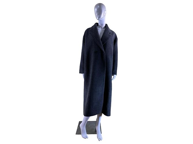 Autre Marque Abrigo de lana Bouguessa gris oscuro Gris antracita