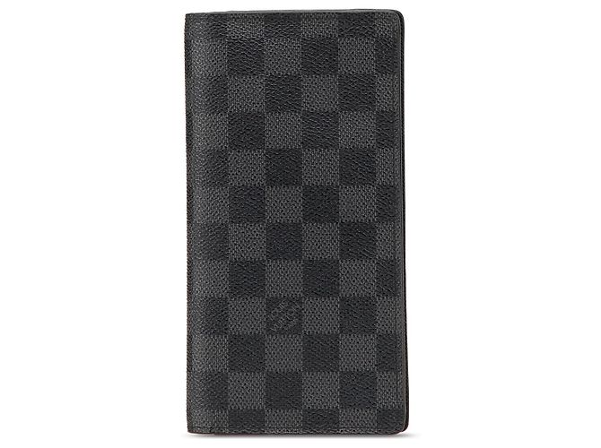 Louis Vuitton Black Damier Graphite Pattern Brazza Wallet
