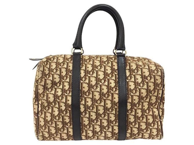 Christian Dior Brown Monogram Boston Mini Duffle Bag