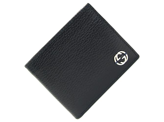 Gucci Bi-fold Wallet in Black and Blue Leather  ref.2112639