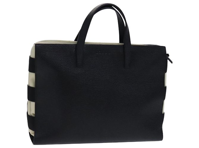 Bolsa de mão LOEWE em couro preto Auth BD620