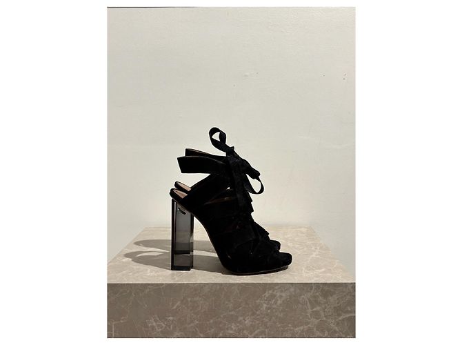 Alaïa Sandali ALAIA T.EU 38.5 Camoscio Nero