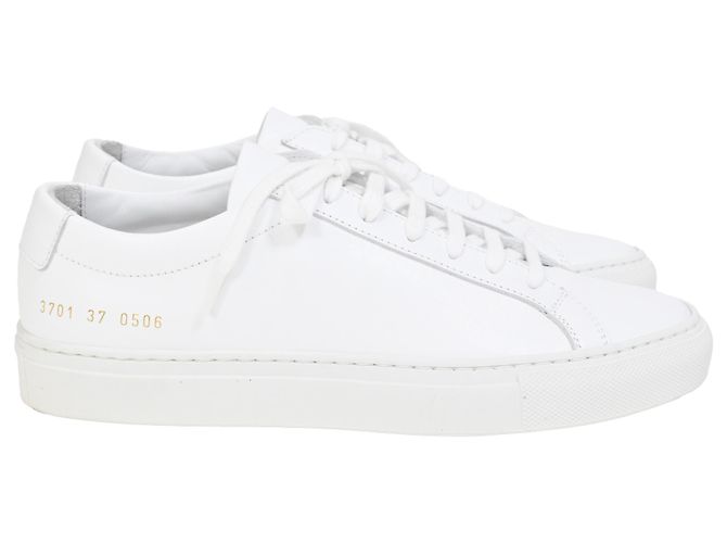 Autre Marque Baskets basses Achilles en cuir blanc de Common Projects Écru