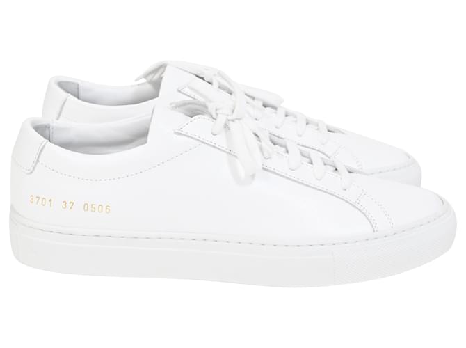 Autre Marque Common Projects Achilles Low-Top Sneakers in White Leather Cream  ref.2113786