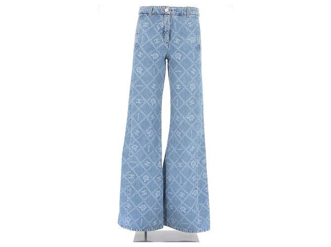 Jeans CHANEL T.FR 38 Algodón Azul 