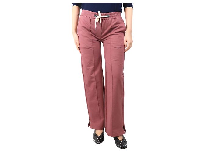 Brunello Cucinelli Calças elásticas roxas - tamanho S Vermelho