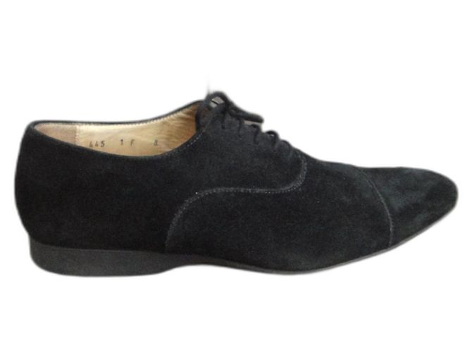 Autre Marque LodinG Richelieu Schnürschuhe Schwarz Hirschleder