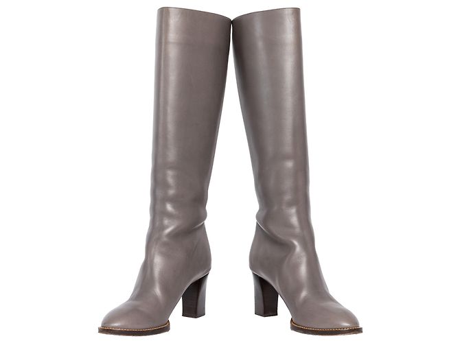 Chloé Botas altas Gris Cuero
