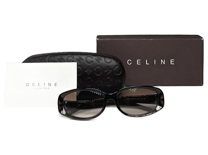 Céline Óculos de sol vintage Celine Paris marrons Marrom