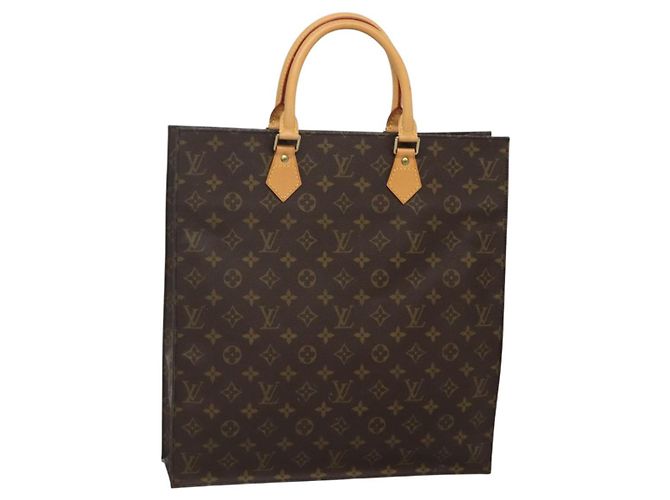 LOUIS VUITTON Bolsa Sac Plat Monogram M51140 LV Auth EC550 Monograma