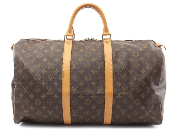 Keepall LOUIS VUITTON Bags T.  Leather Brown  ref.2115836