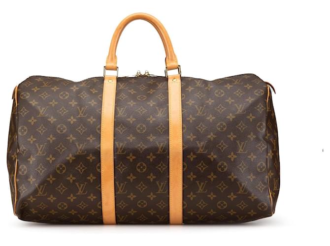 Keepall LOUIS VUITTON Bags T.  Leather Brown  ref.2116804