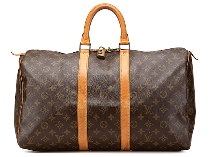 Keepall LOUIS VUITTON Bags T.  Leather Brown  ref.2117299