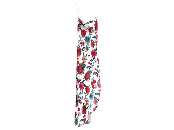 Haney Goldie Blumendruckkleid Rot