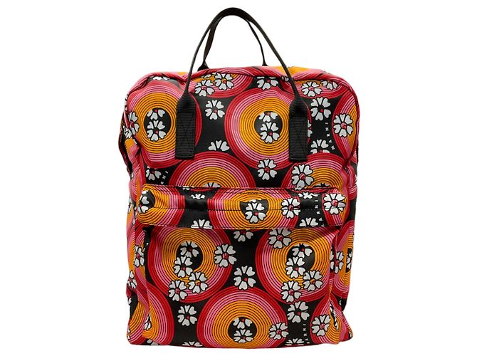 Marni Pink / Orange Techno Circles Backpack