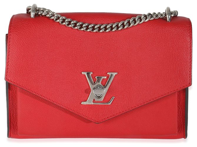 Louis Vuitton Rubis Couro Macio Mylockme Corrente BB Vermelho