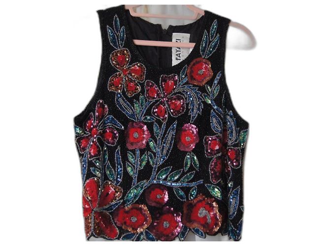 Autre Marque Multicolor Sequin Top Multiple colors