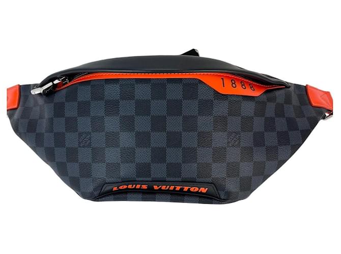 Louis Vuitton Damier Colbart orange Race Discovery Bumbag Sling Bag Black Cloth  ref.2117847