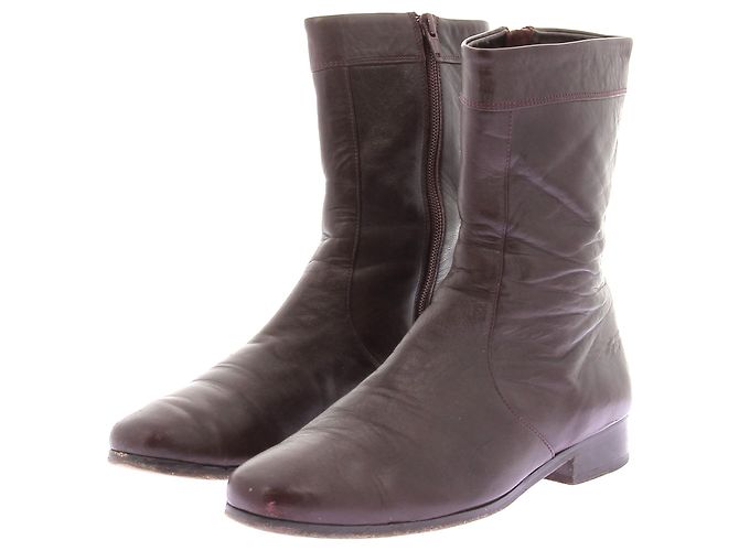 Botas ankle SOEUR T.EU 37 Couro Bordeaux