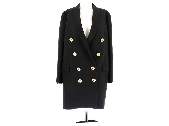 LANVIN Coats T.FR 42 Polyester Black