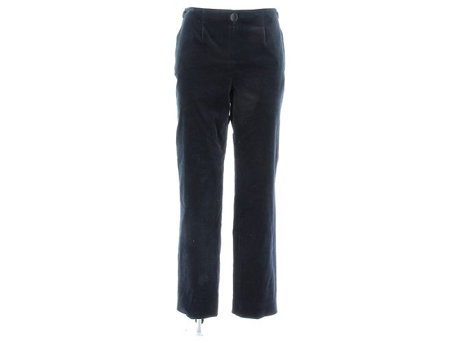 Calças CHANEL T.FR 40 Algodão Azul marinho