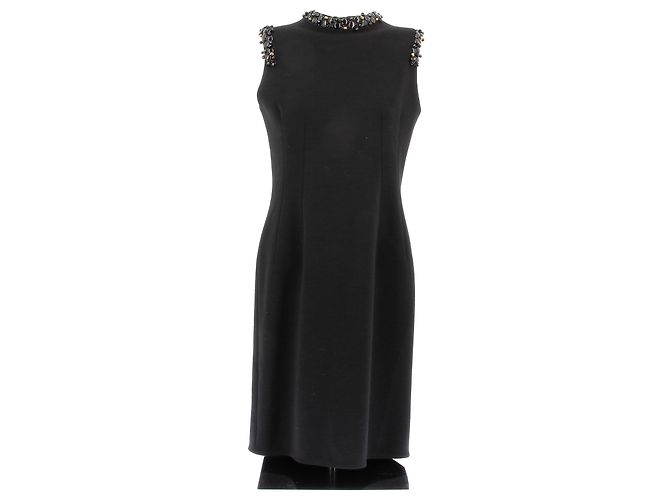 LANVIN Dresses T.FR 40 Wool Black