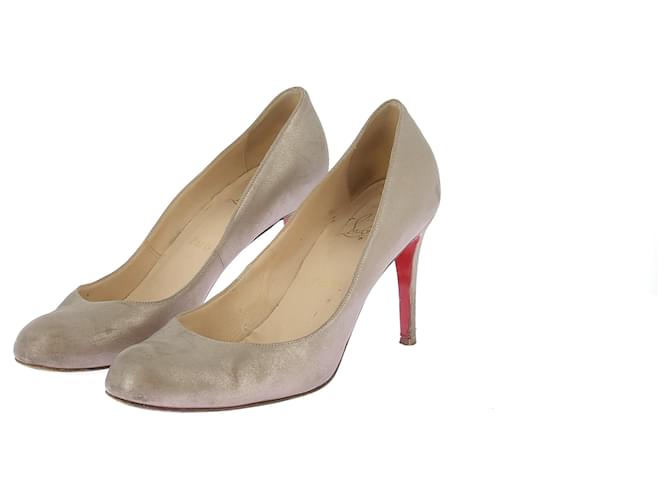 CHRISTIAN LOUBOUTIN Heels T.EU 39 Leather Beige  ref.2118027