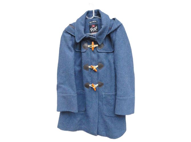 Cappotto duffle Gloverall blu lana e nylon