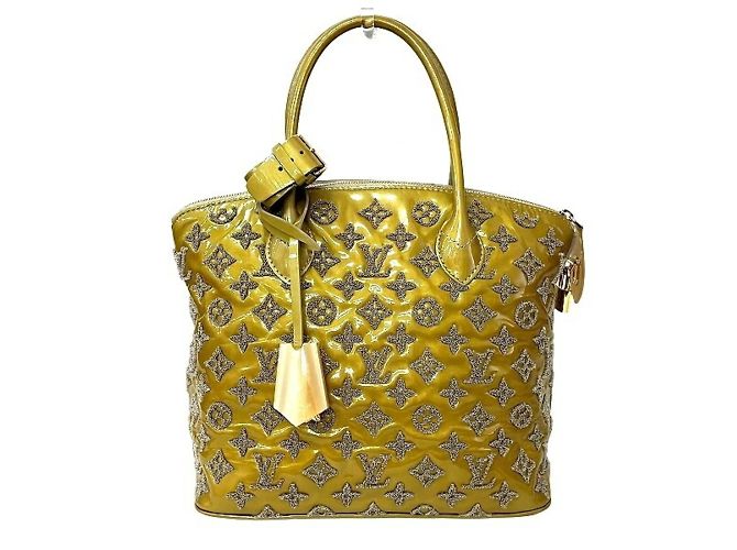 Bolso Louis Vuitton Monogram Fascination Lockit Bouclette Gris Mostaza