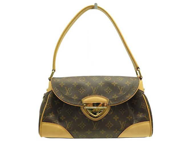 NEW LOUIS VUITTON BEVERLY MM M40121 MONOGRAM CANVAS HAND BAG Brown
