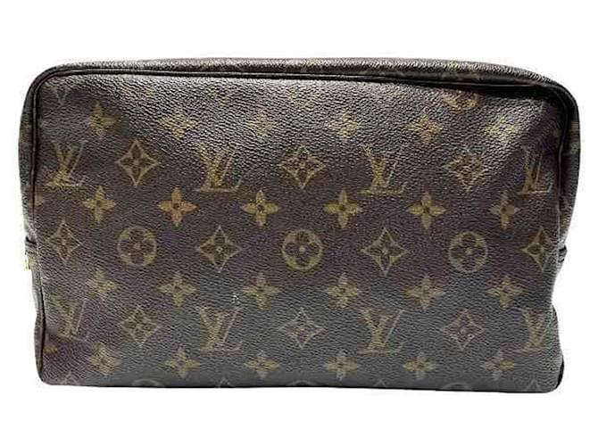 Louis Vuitton Monogram Clutch Bag Brown Patent leather  ref.2118349