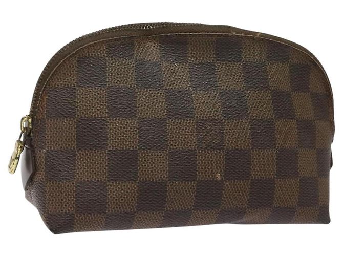 LOUIS VUITTON Kosmetiktäschchen Damier Ebene PM Pouch N47516 LV Auth KD199