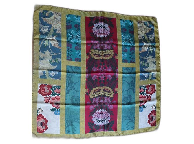 Pierre Louis Mascia lenço CIALDA de seda 90x90 cm Multicor