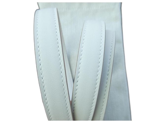 Alça de ombro Hermès Kelly branca comprimento 91cm nova Branco