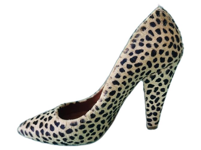 Mulberry High Heels Ponyhaar Schwarz