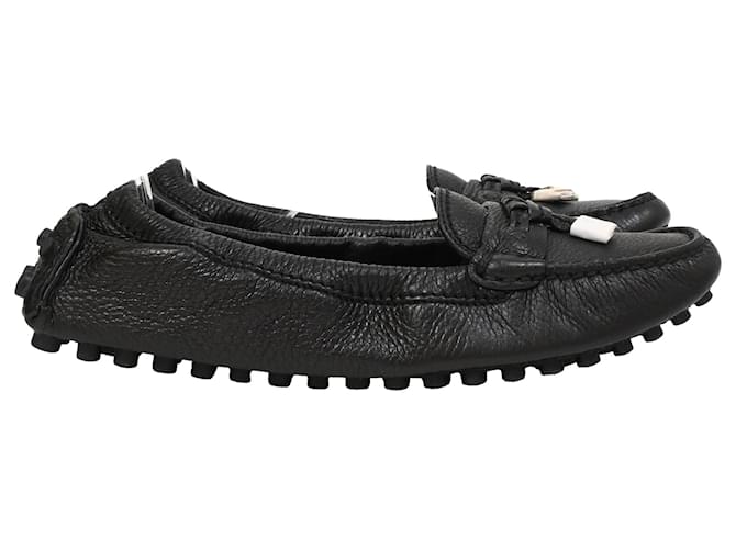 Louis Vuitton Lemon Loafers in Black Leather  ref.2119611