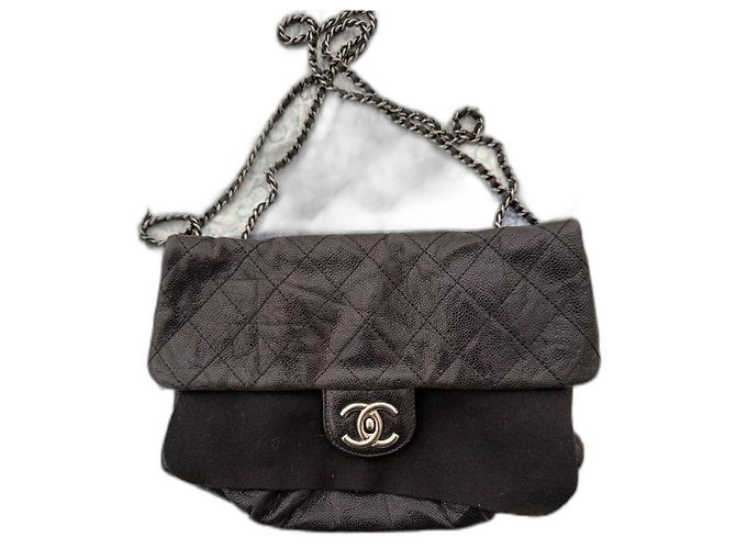 Borsa Chanel in pelle nera Nero