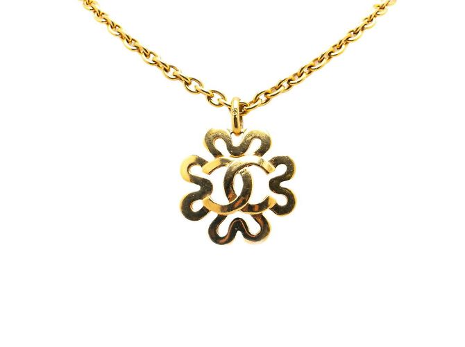 Collier plaqué or Chanel Coco Mark Doré