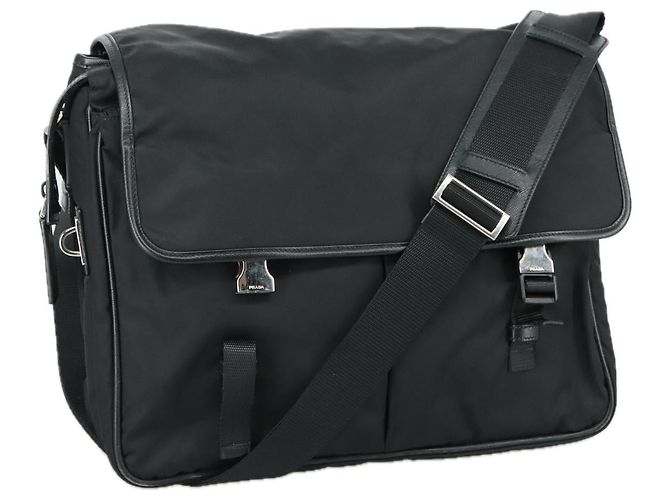 Borsa a Spalla PRADA in Nylon Nero Auth yk16281