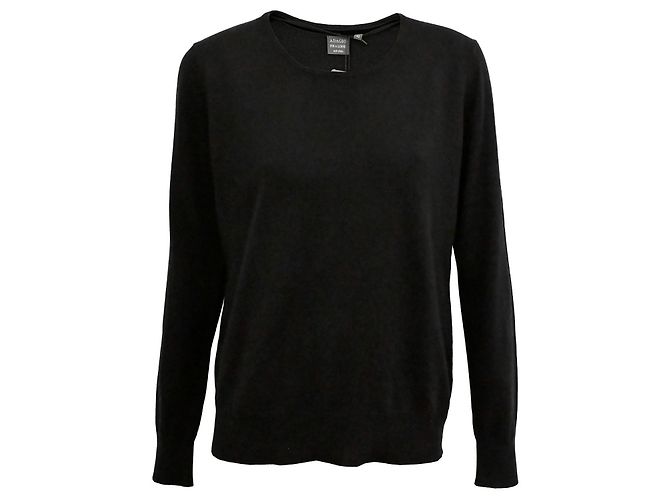 Autre Marque Adagio Seiden- und Kaschmirpullover in Schwarz Größe L XL